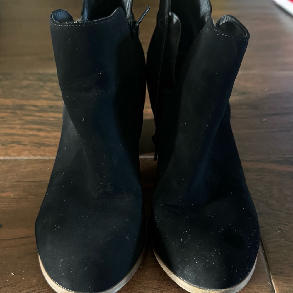 Me Too Black Ankle Booties with Elastic Panels